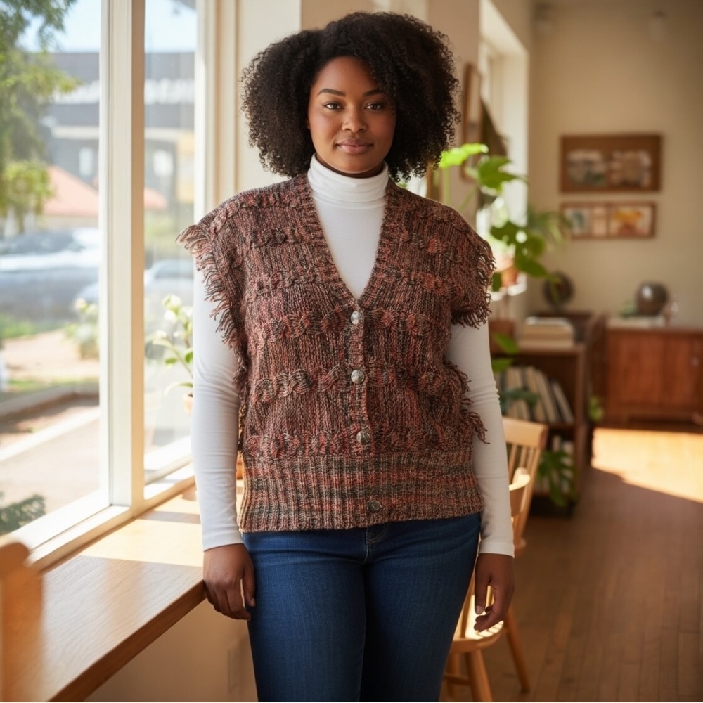 Women's Brown Sweater Vest